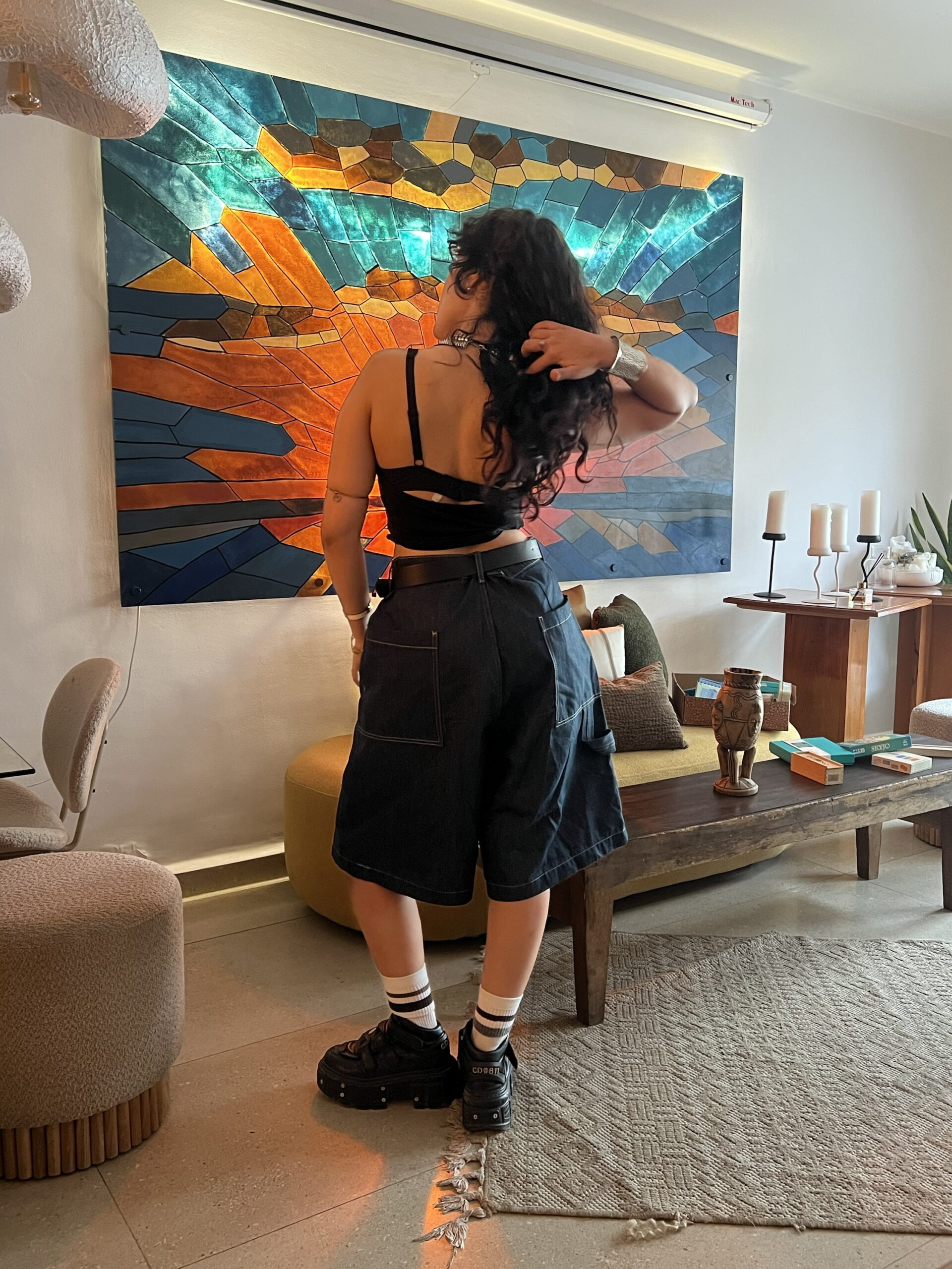 Raw denim jorts zara