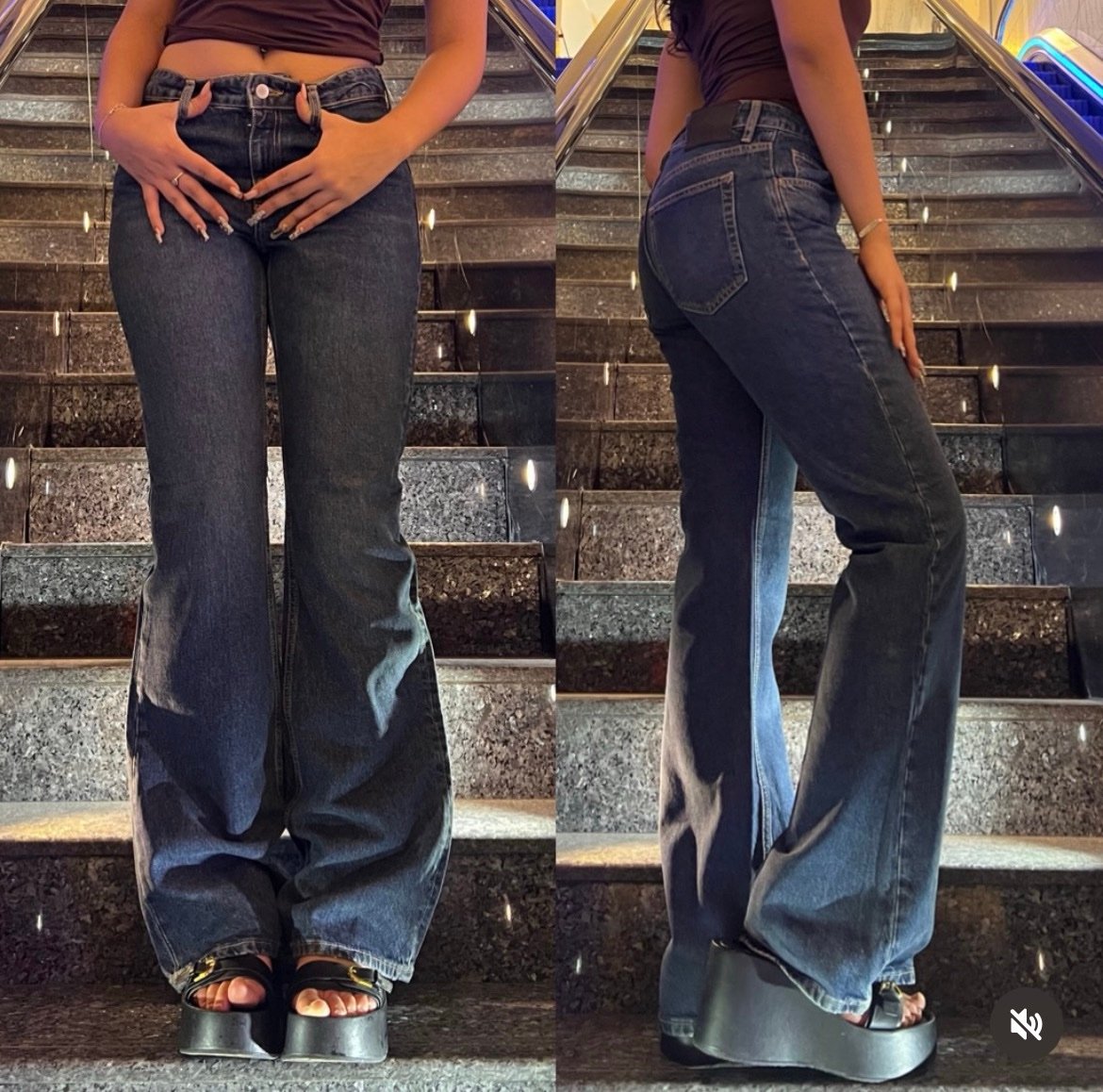 FLARED DARK BLUE BOOTCUT JEANS